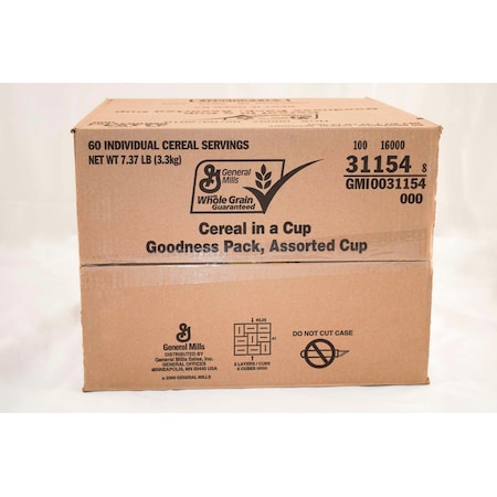 General Mills Cereal Goodness Variety Pack Single Serve Serve Cup 2.02 oz., PK60 16000-31154